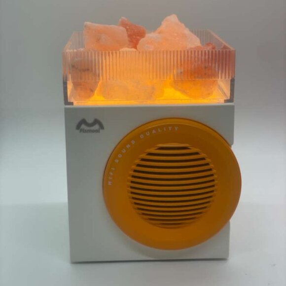 Flismool Himalayan Salt Lamp Wireless Speaker – Orange/White Night Light - Picture 1 of 6
